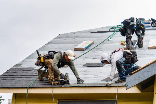 Professional Gutter Installation technician working in Dingle, ID